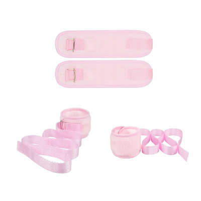 Kit Bondage em Pelúcia com Algemas, Tornozeleiras e Venda - La Pimienta Sado | Disponível em 5 Cores