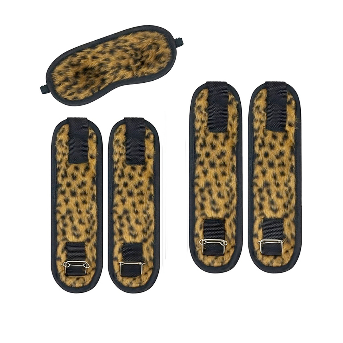Kit Bondage em Pelúcia com Algemas, Tornozeleiras e Venda - La Pimienta Sado | Disponível em 5 Cores - 10
