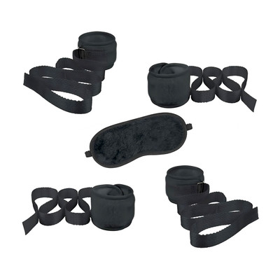 Foto 13 do produto Kit Bondage em Pelúcia com Algemas, Tornozeleiras e Venda - La Pimienta Sado | Disponível em 5 Cores