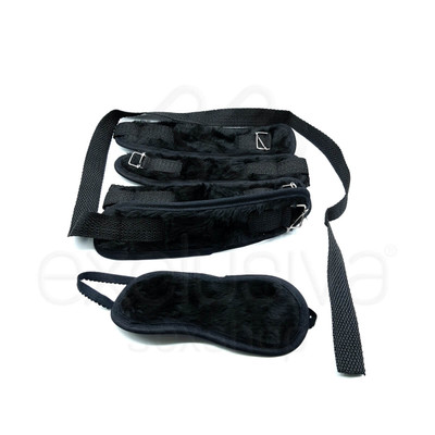 La Pimienta Sado - Kit Bondage com Algemas, Tornozeleiras e Venda - Tamanho Único | Disponível em 5 Cores