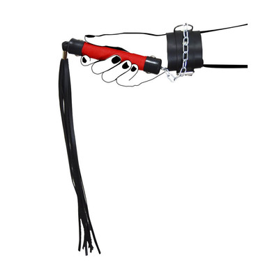 Foto 2 do produto La Pimienta Sado - Kit Chicote com 10 Tiras e Bracelete - 40 cm | Cor: Vermelho