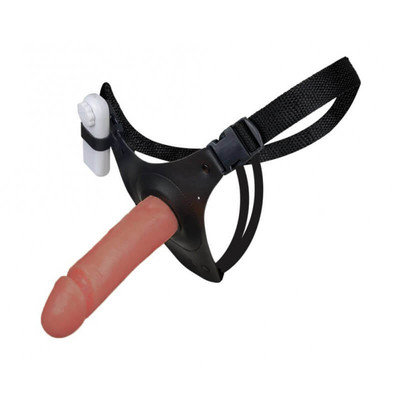 Cinta Ajustável com Prótese Peniana Realística em Silicone com Vibro Multivelocidade - La Pimienta Sado | 12,5 x 3,4 cm