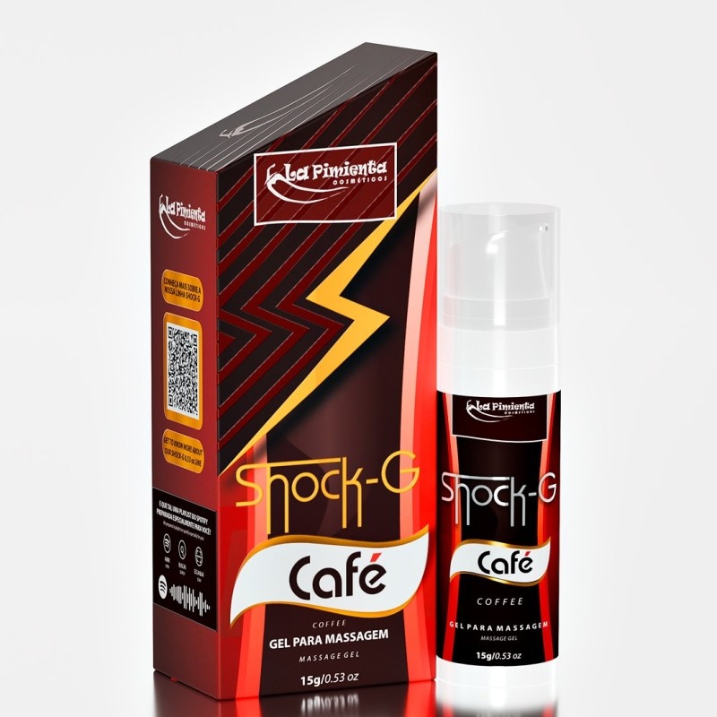 Gel Excitante Unissex Beijável que Vibra e Aquece - La Pimienta Shock-G - 15g | Disponível em 13 Sabores - 6