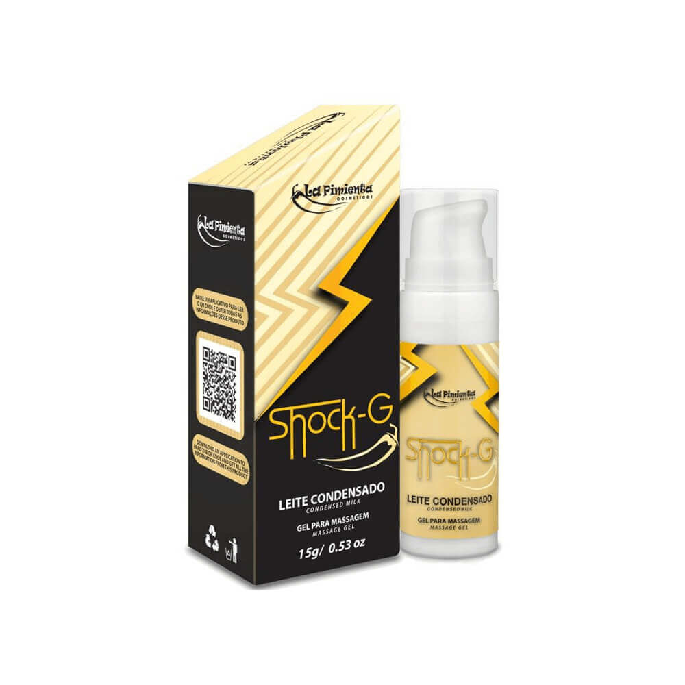 Gel Excitante Unissex Beijável que Vibra e Aquece - La Pimienta Shock-G - 15g | Disponível em 13 Sabores - 10