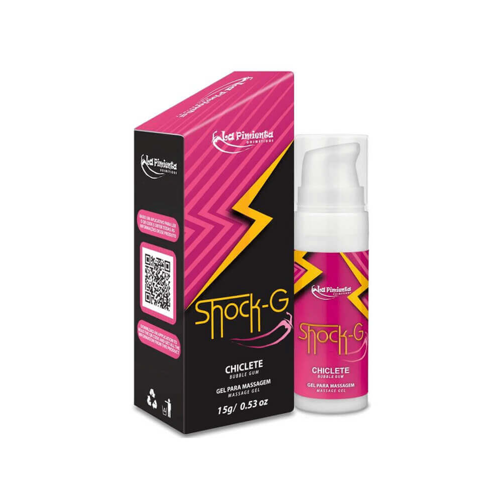 Gel Excitante Unissex Beijável que Vibra e Aquece - La Pimienta Shock-G - 15g | Disponível em 13 Sabores - 11