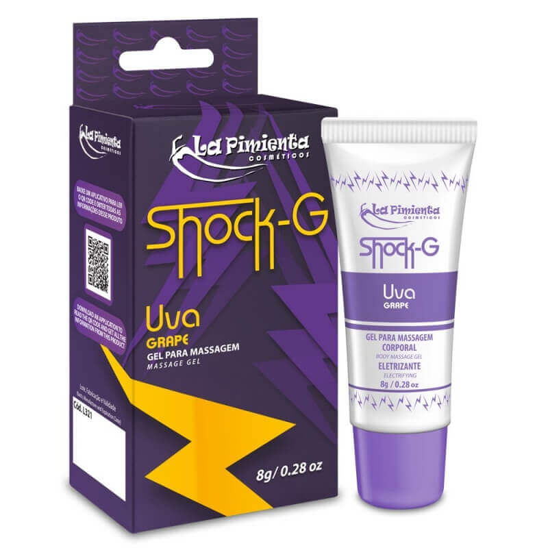 Gel Excitante Unissex Beijável que Vibra, Pulsa e Aquece - La Pimienta Shock-G | 8 g | Disponível em 7 Sabores - 5