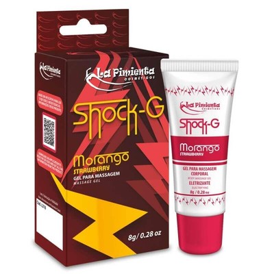 Gel Excitante Unissex Beijável que Vibra, Pulsa e Aquece - La Pimienta Shock-G | 8 g | Disponível em 7 Sabores