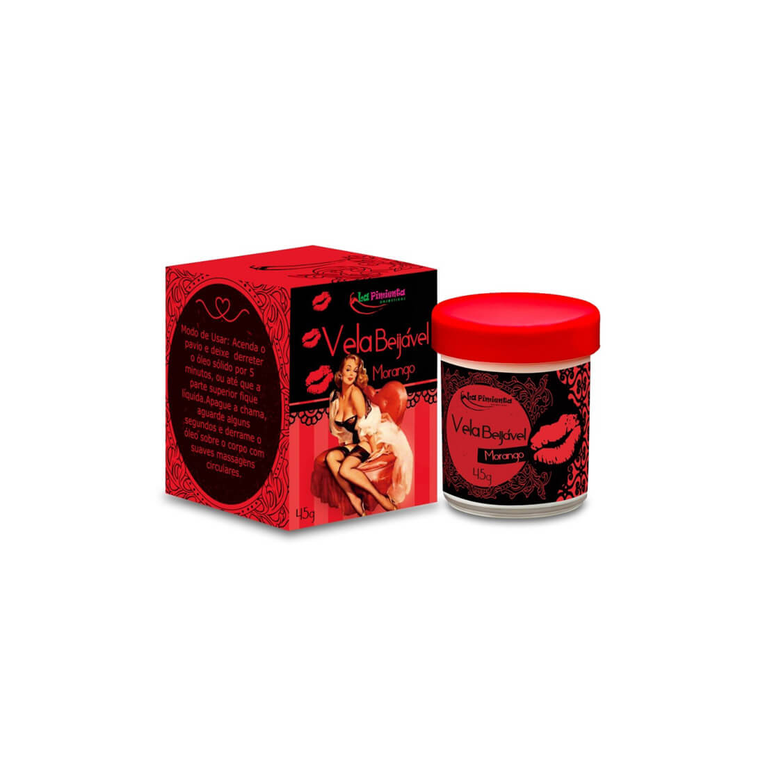 Vela Beijável Hot - La Pimienta - 45g | Disponível em 2 Aromas - 3