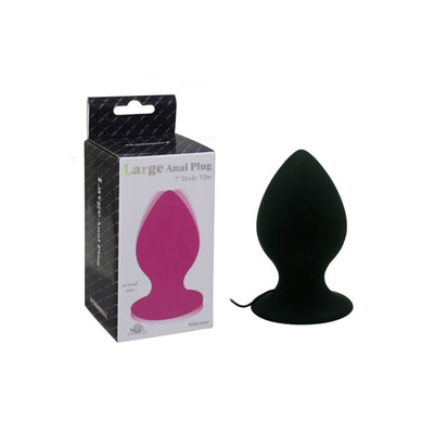 Foto 1 do produto Aphrodisia Large Anal Plug - Plug Anal em Silicone Soft Touch com 7 Modos de Vibração - 9,5 x 5 cm