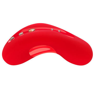 Foto 2 do produto Massageador Estimulador de Clítoris Recarregável em Silicone com 4 Velocidades e 6 Modos de Vibração - Fun Factory Laya II Vibrator - 10,5 x 4 CM | Cor: Vermelho