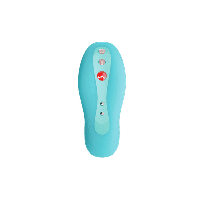 Foto 2 do produto Massageador Estimulador de Clítoris Recarregável em Silicone com 4 Velocidades e 6 Modos de Vibração - Fun Factory Laya II Vibrator - 10,5 x 4 CM | Cor: Azul