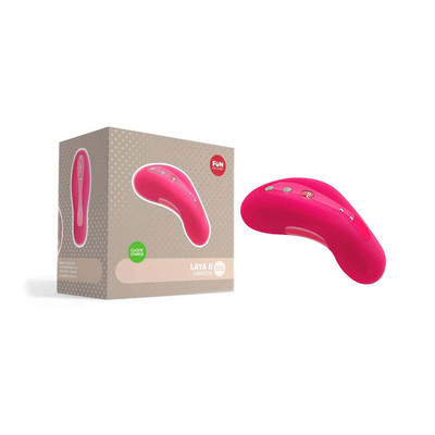 Foto 1 do produto Massageador Estimulador de Clítoris Recarregável em Silicone com 4 Velocidades e 6 Modos de Vibração - Fun Factory Laya II Vibrator - 10,5 x 4 cm | Cor: Pink