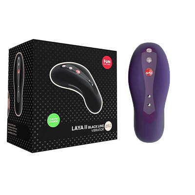 Foto 1 do produto Fun Factory Laya II Vibrator - Massageador Estimulador de Clítoris Recarregável em Silicone com 4 Velocidades e 6 Modos de Vibração - 10,5 x 4 CM | Cor: Violeta