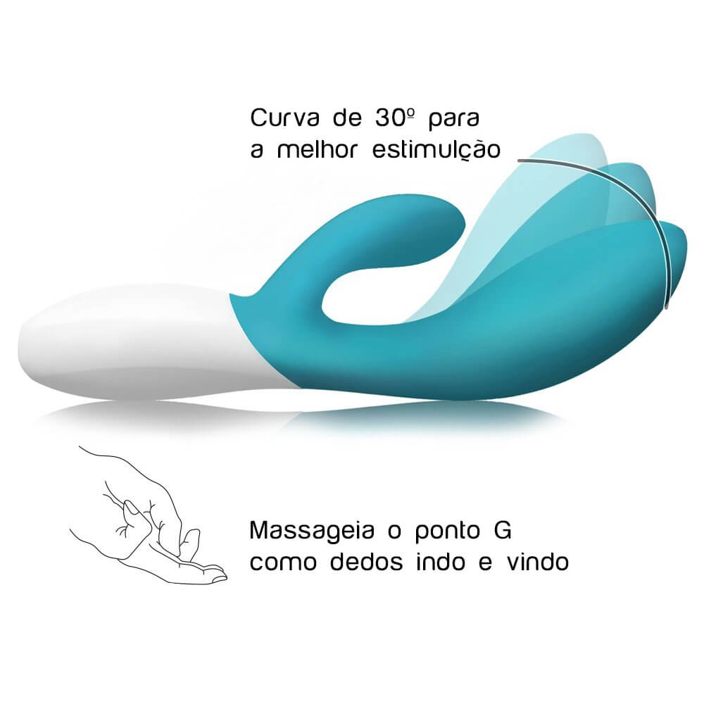 LELO Ina Wave - Vibrador Estimulador de Clítoris e Ponto G Recarregável em Silicone com 10 Modos de Vibrações e Tecnologia Wave Motion | Cor: Azul - 8