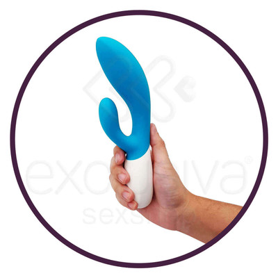 LELO Ina Wave - Vibrador Estimulador de Clítoris e Ponto G Recarregável em Silicone com 10 Modos de Vibrações e Tecnologia Wave Motion | Cor: Azul