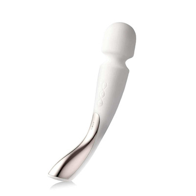 Foto 4 do produto LELO Smart Wands - Vibrador Massageador Erótico Recarregável em Silicone com 8 Modos de Vibrações Ultra Potentes e Silenciosas - 29 x 6 cm | Cor: Branco