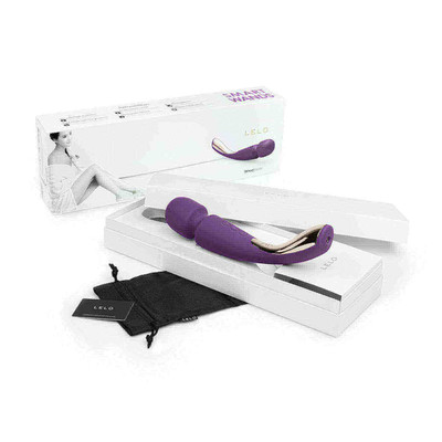 LELO Smart Wands - Vibrador Massageador Erótico Recarregável em Silicone com 8 Modos de Vibrações Ultra Potentes e Silenciosas - 29 x 6 cm | Cor: Roxo