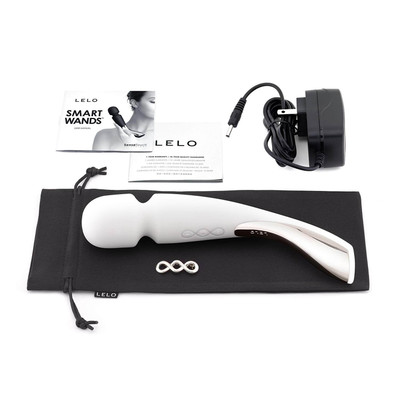 Foto 9 do produto LELO Smart Wands - Vibrador Massageador Erótico Recarregável em Silicone com 8 Modos de Vibrações Ultra Potentes e Silenciosas - 29 x 6 cm | Cor: Branco