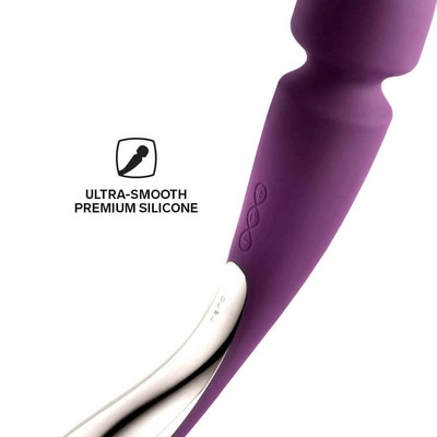 Foto 10 do produto LELO Smart Wands - Vibrador Massageador Erótico Recarregável em Silicone com 8 Modos de Vibrações Ultra Potentes e Silenciosas - 29 x 6 cm | Cor: Roxo
