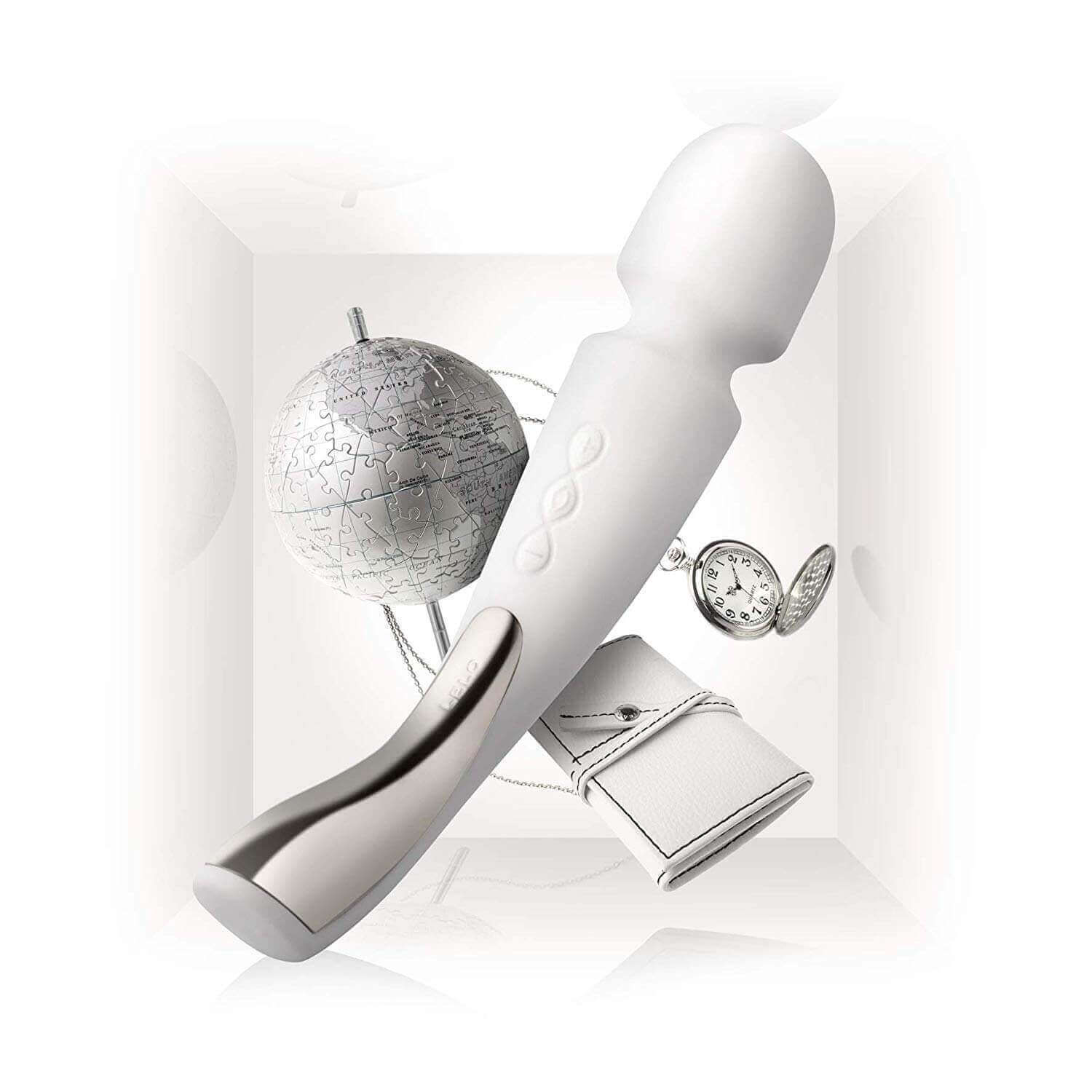 LELO Smart Wands - Vibrador Massageador Erótico Recarregável em Silicone com 8 Modos de Vibrações Ultra Potentes e Silenciosas - 29 x 6 cm | Cor: Branco - 11