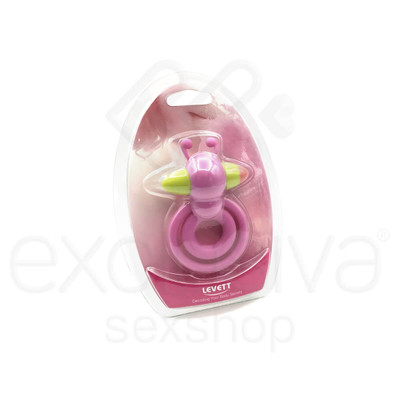 Foto 7 do produto Anel Peniano Duplo em Silicone com Estimulador Clitoriano e Vibração Única - Levett - 8,3 x 5,8 cm | Disponível em 4 Cores