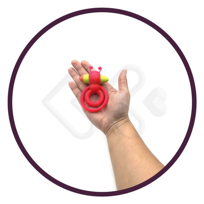Foto 2 do produto Anel Peniano Duplo em Silicone com Estimulador Clitoriano e Vibração Única - Levett - 8,3 x 5,8 cm | Disponível em 4 Cores