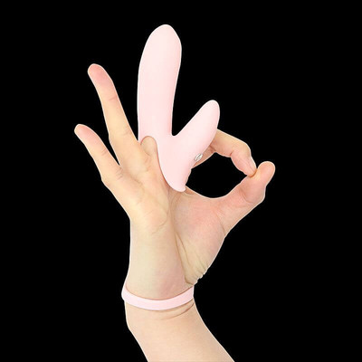Libo - Dedeira Estimuladora de Ponto G e Clítoris com Vibração Única em Silicone - 7,6 x 2,5 cm