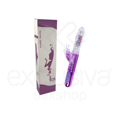 Foto 1 do produto Libo Dream Roating Vibrator - Vibrador Rotativo com Movimento Vai e Vem, Estimulador Clitoriano em Formato de Borboleta - 13,5 x 3,7 cm