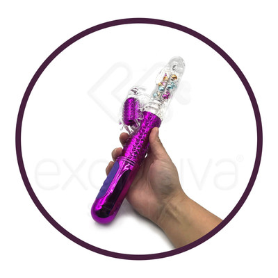 Foto 6 do produto Libo Dream Roating Vibrator - Vibrador Rotativo com Movimento Vai e Vem, Estimulador Clitoriano em Formato de Borboleta - 13,5 x 3,7 cm