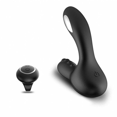 Foto 2 do produto Libo Lee II - Estimulador Recarregável de Próstata e Períneo em Silicone com 8 Vibrações, 8 Funções de Choque e Controle Remoto sem Fio - 13 x 3 cm
