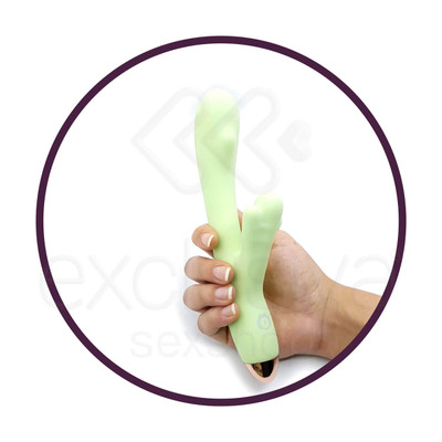 Foto 3 do produto Libo Lottie - Vibrador Estimulador de Ponto G e Clítoris Recarregável com 8 Modos de Vibração e Auto Aquecimento - 22 x 3 cm |Disponível em 2 Cores