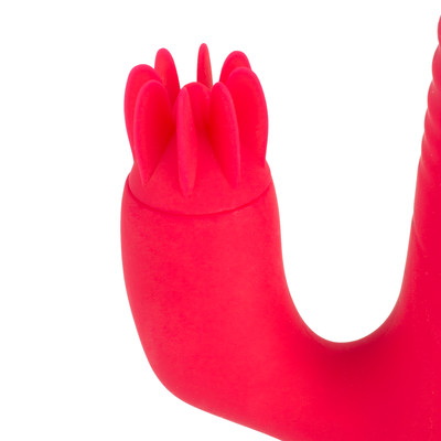 Foto 4 do produto Vibrador Estimulador Ponto G e Clítoris Recarregável com Rotações e 8 Modos de Vibração - Libo Rabbit Vibrator | 13,6 x 3,5 cm