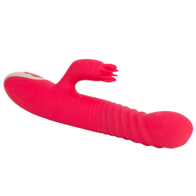 Foto 5 do produto Vibrador Estimulador Ponto G e Clítoris Recarregável com Rotações e 8 Modos de Vibração - Libo Rabbit Vibrator | 13,6 x 3,5 cm