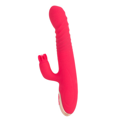 Foto 2 do produto Vibrador Estimulador Ponto G e Clítoris Recarregável com Rotações e 8 Modos de Vibração - Libo Rabbit Vibrator | 13,6 x 3,5 cm