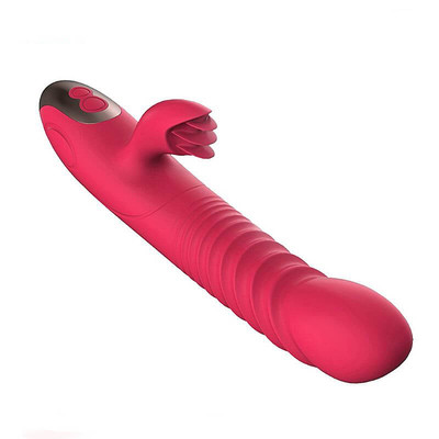 Foto 2 do produto Libo Rabbit Vibrator - Vibrador de Ponto G com Estimulador Clitoriano em Forma de Língua, Recarregável com 3 velocidades Vai e Vem e 8 Padrões de Vibração. 12,3 x  3,3 cm