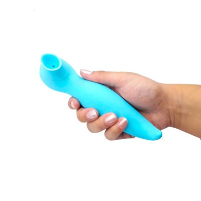 Massageador de Clítoris e Penetrador Estimulador de Ponto G Recarregável em Silicone com 8 Modos de Vibrações e 3 Intensidades de Sucções - Libo Selina | 17,5 x 3,8 cm | Disponível em 2 Cores