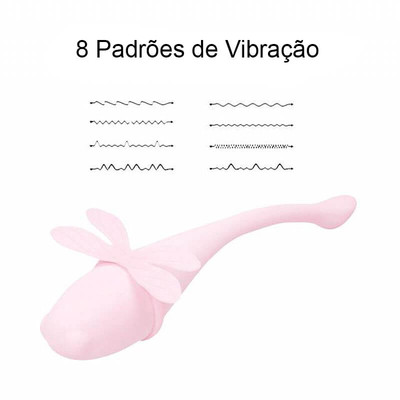 Foto 3 do produto Vibrador em Silicone Aveludado com 8 Modos de Vibração, Recarregável - Libo Using Qing | 18 x 3,3 cm