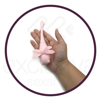 Foto 4 do produto Vibrador em Silicone Aveludado com 8 Modos de Vibração, Recarregável - Libo Using Qing | 18 x 3,3 cm