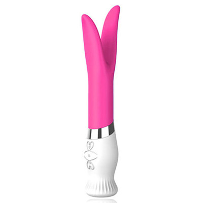 Foto 2 do produto Lily - Vibrador Ponta Dupla Recarregável em Silicone com 6 Padrões de Vibração - 27 x 3,5 cm | Cor: Rosa