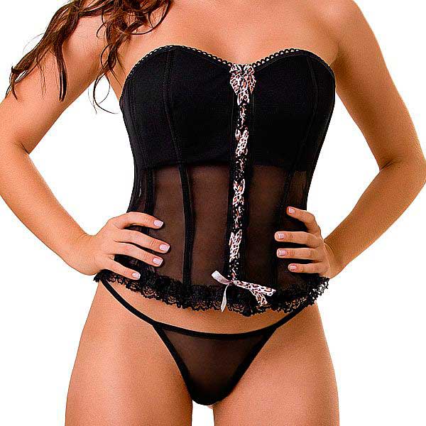 Lingerie Adão & Eva - Corselet Pantera - 3