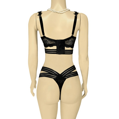 Conjunto em Tule Bordado e Renda - Lingerie Flor da Rosa | Disponível em 3 Cores e 5 Tamanhos
