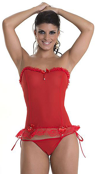 Lingerie Fogo e Paixão - Corselet Apaixonante com Frente Translúcida - 2