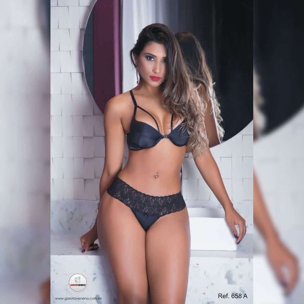 Lingerie Garota Veneno - Conjunto com Strappy | Disponível em 2 Cores e 4 Tamanhos - 5