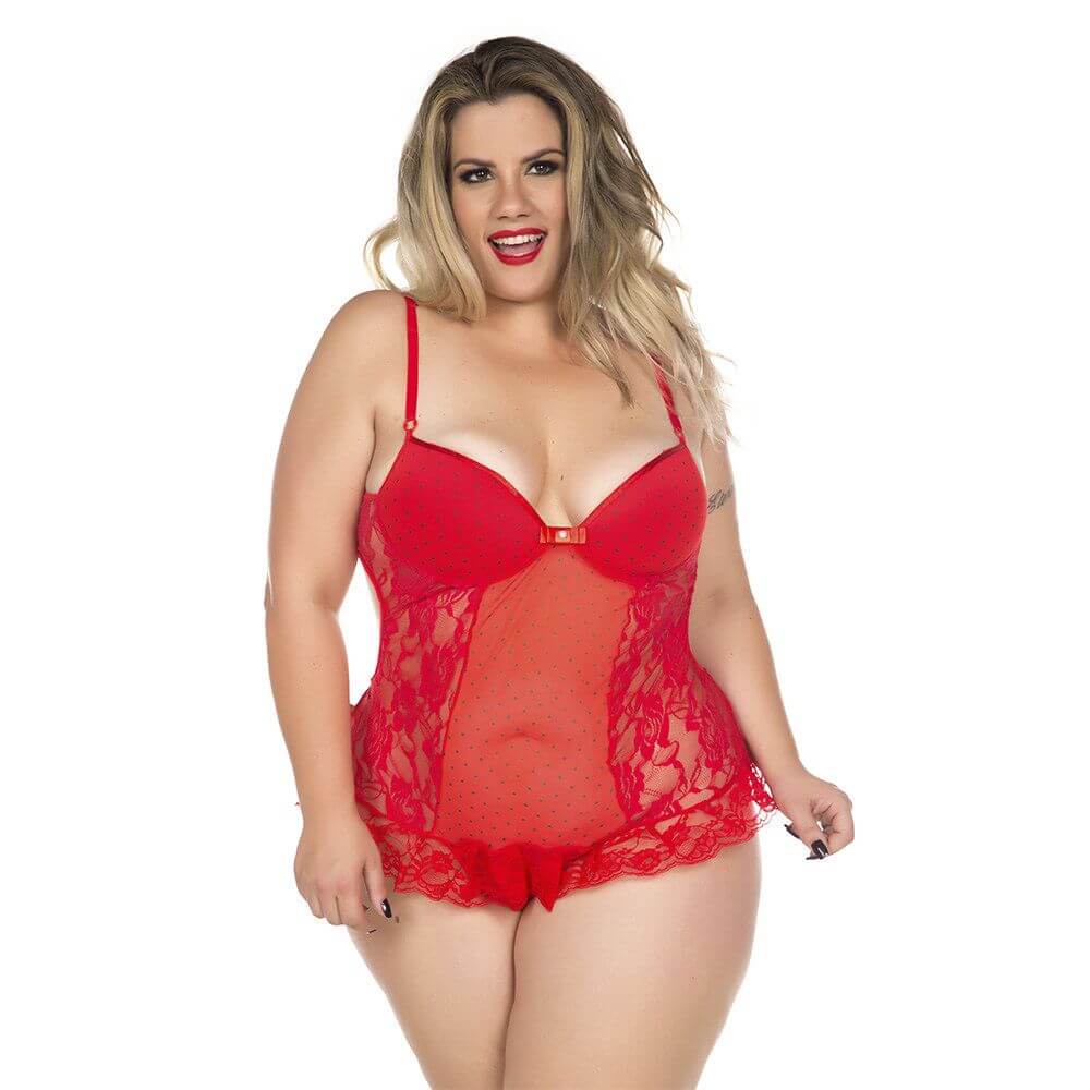 Lingerie Pimenta Sexy - Body Agatha - Plus Size | Disponível em 3 Cores - 5