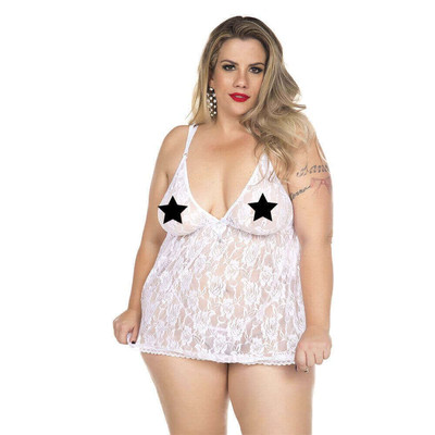 Foto 3 do produto Lingerie Pimenta Sexy - Camisola Renda Fechada - Plus Size | Disponível em 3 Cores