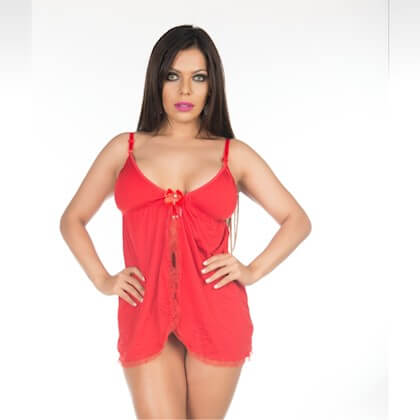 Lingerie Pimenta Sexy - Camisola Dantele Aberta | Disponível em 3 Cores - 5