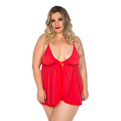 Camisola Dantele Fechada - Pimenta Sexy Lingerie | Tamanho Único Plus Size | Disponível em 4 Cores