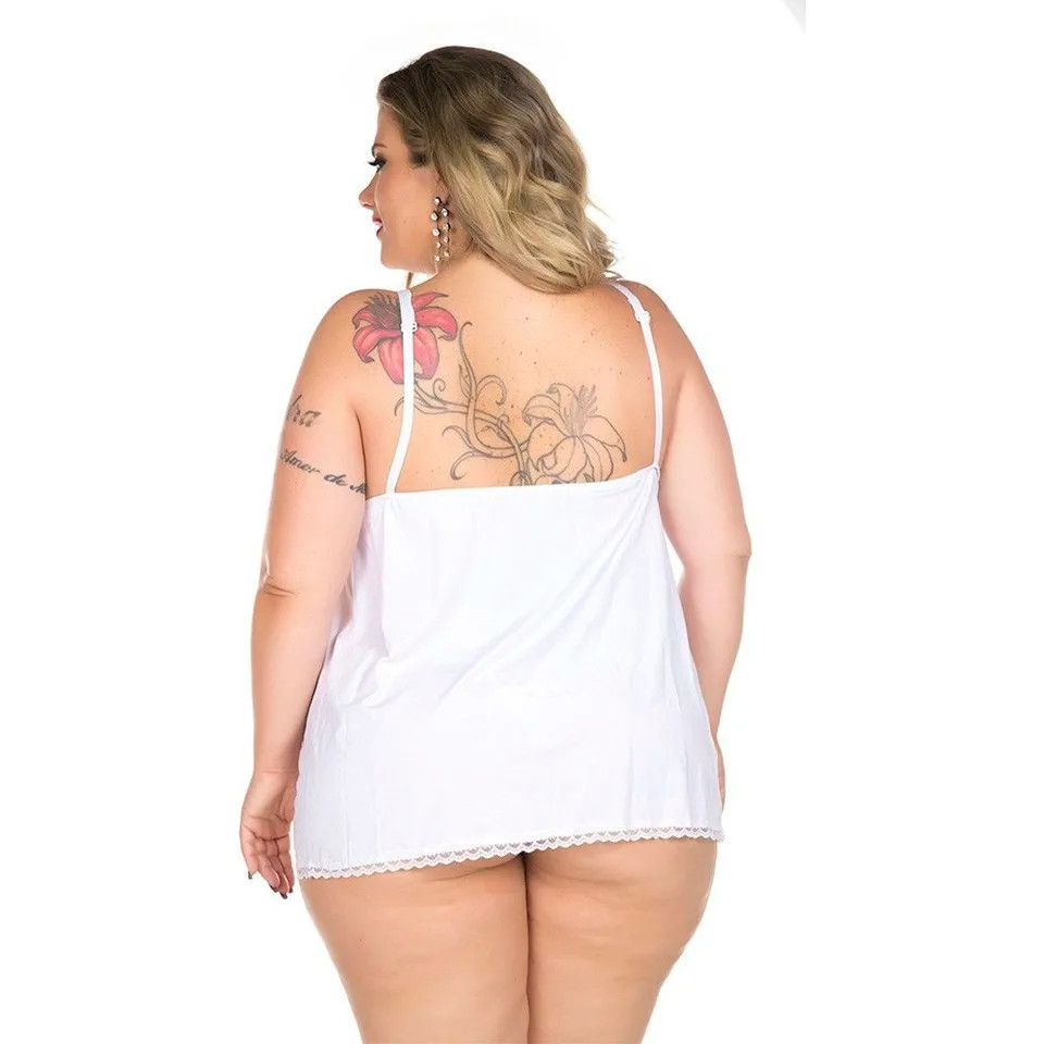 Camisola Dantele Fechada - Pimenta Sexy Lingerie | Tamanho Único Plus Size | Disponível em 4 Cores - 6