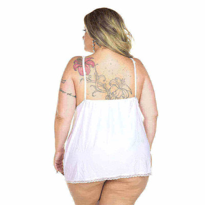 Lingerie Pimenta Sexy - Camisola Dantele Fechada Plus Size | Disponível em 4 Cores