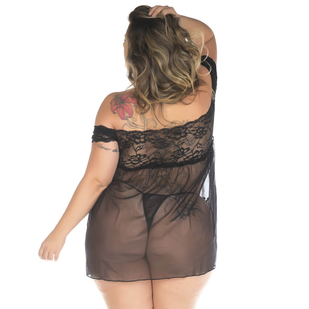 Lingerie Pimenta Sexy - Camisola Gabriela Plus Size | Disponível em 3 Cores - 2